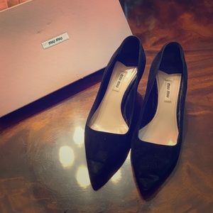 Miu Miu black suede pumps